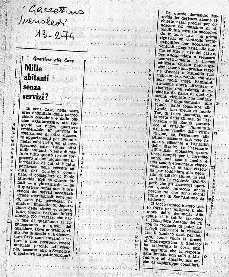 Interrogazione del consigliere Muredda 
